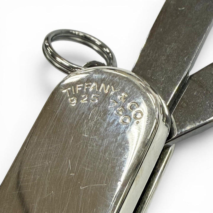 美品▼TIFFANY＆Co. VICTORINOX ティファニー ビクトリノックス 925 750 ハサミ やすり ナイフ マルチツール シルバー 総重量44.5g