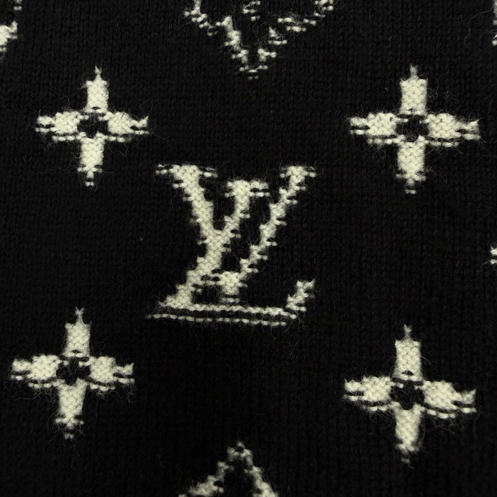 美品▼LOUIS VUITTON ルイヴィトン 2022年製 HKN44W モノグラムグラディエント ロゴプレート付き プルオーバー ニットセーター M 正規品