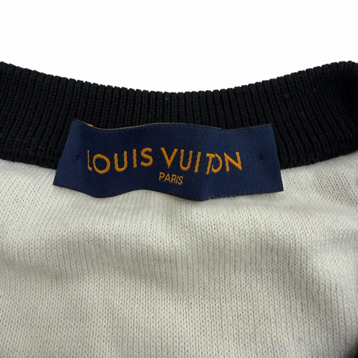 美品▼LOUIS VUITTON ルイヴィトン 2022年製 HKN44W モノグラムグラディエント ロゴプレート付き プルオーバー ニットセーター M 正規品
