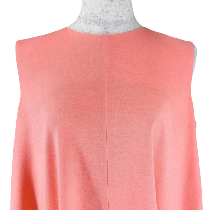 極美品▲DRAWER ドゥロワー 22SS 6526-234-1363 リネン混 ノースリーブ ドレス ワンピース サーモンピンク 36 日本製 正規品 レディース