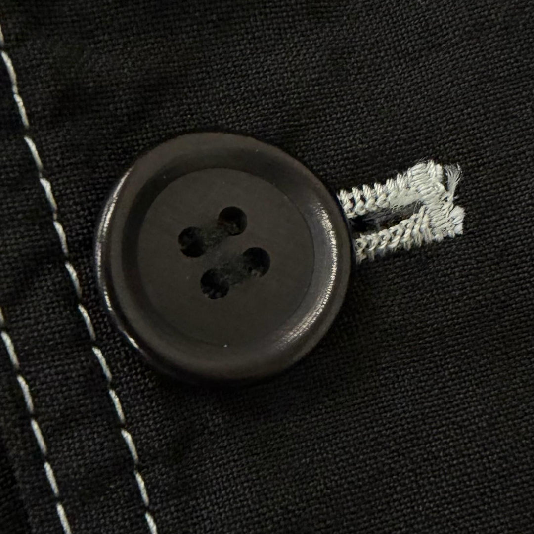 美品□COMME des GARCONS HOMME DEUX コムデギャルソン オム ドゥ ステッチデザイン 上下 セットアップ ブラック L メンズ オススメ◎