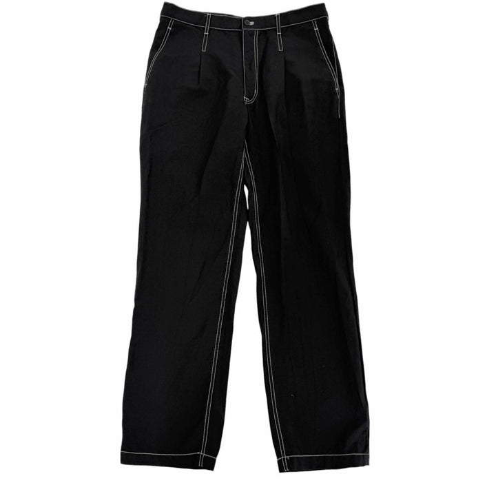 美品□COMME des GARCONS HOMME DEUX コムデギャルソン オム ドゥ ステッチデザイン 上下 セットアップ ブラック L メンズ オススメ◎