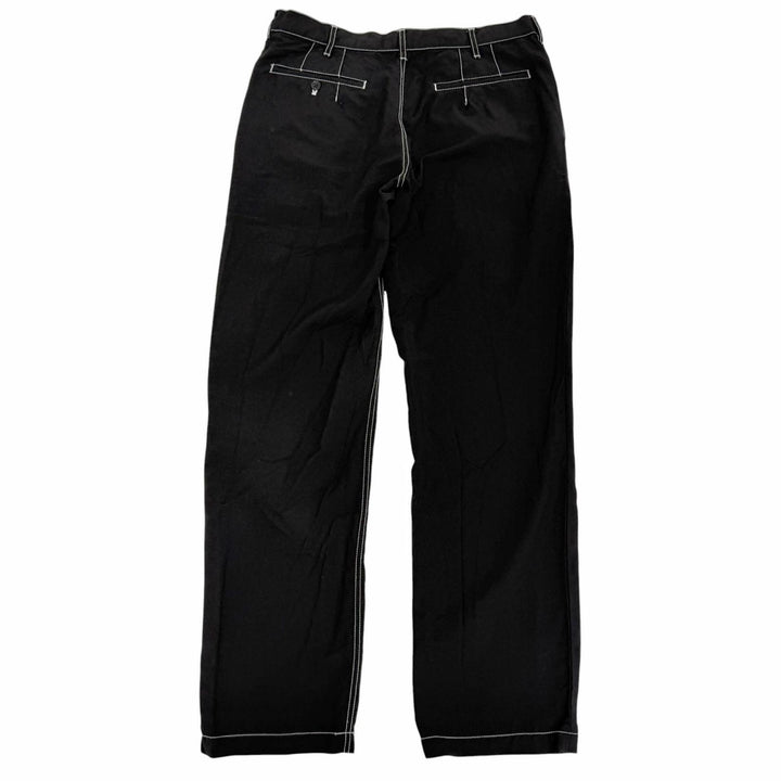 美品□COMME des GARCONS HOMME DEUX コムデギャルソン オム ドゥ ステッチデザイン 上下 セットアップ ブラック L メンズ オススメ◎