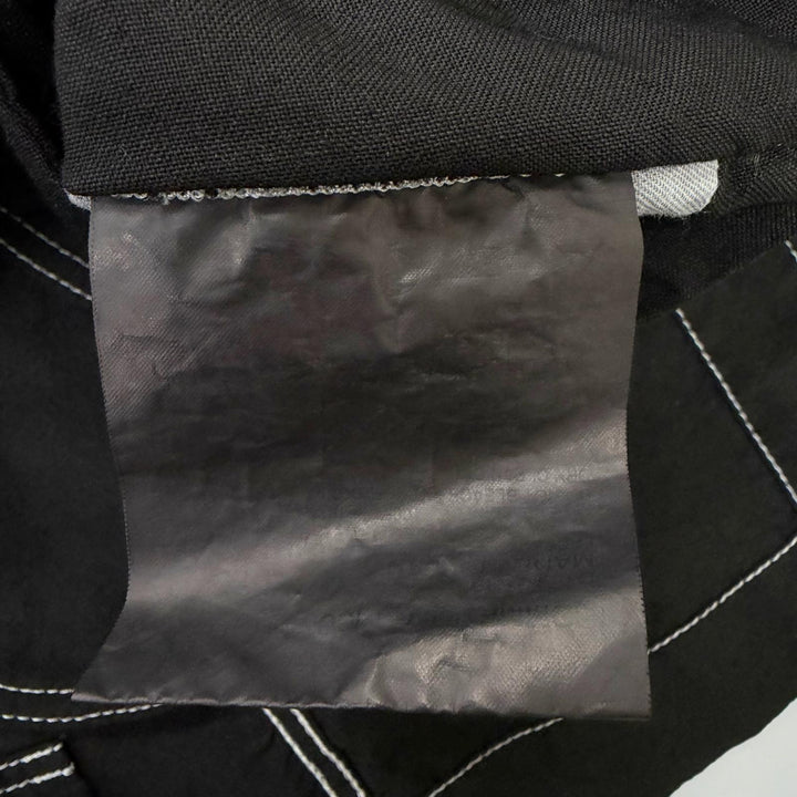 美品□COMME des GARCONS HOMME DEUX コムデギャルソン オム ドゥ ステッチデザイン 上下 セットアップ ブラック L メンズ オススメ◎
