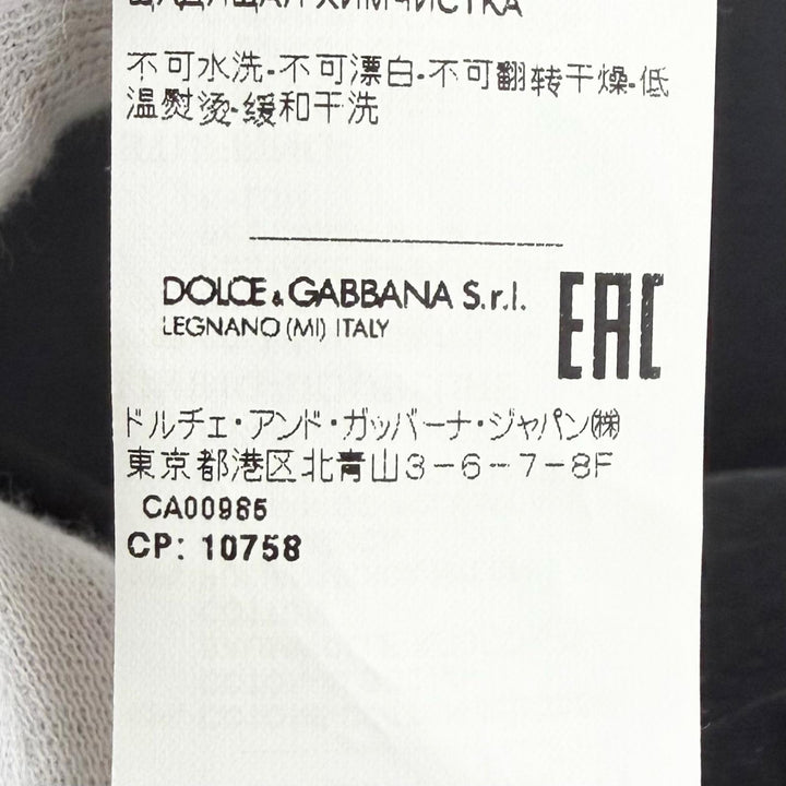 美品△DOLCE&amp;GABBANA ドルチェ＆ガッバーナ 黒タグ ロゴプレート フード付き ジップアップ ダウンジャケット ブラック 44 伊製 正規品