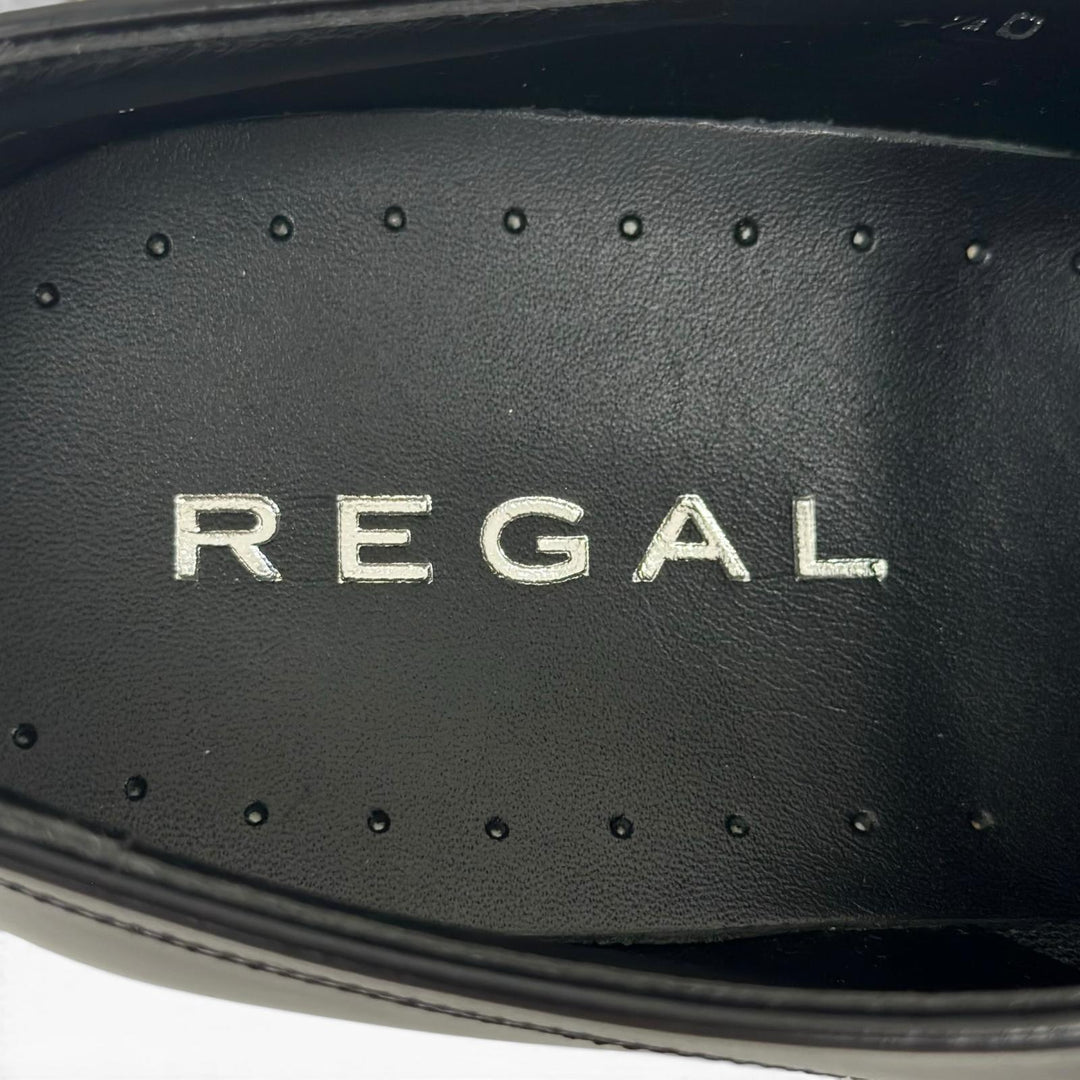 未使用品▲REGAL リーガル 727R 外羽根 Uチップ ダービーシューズ レザーシューズ ブラック 24.5cm 日本製 メンズ 箱付き
