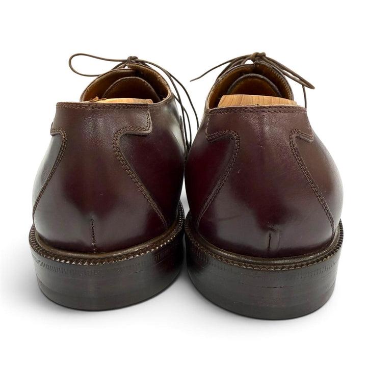 未使用品▼Salvatore Ferragamo サルヴァトーレフェラガモ ストレートチップ レースアップ レザーシューズ ブラウン 6 イタリア製 メンズ