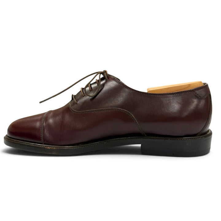 未使用品▼Salvatore Ferragamo サルヴァトーレフェラガモ ストレートチップ レースアップ レザーシューズ ブラウン 6 イタリア製 メンズ