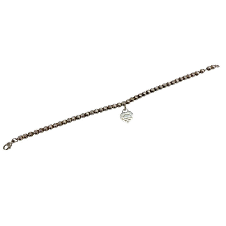 極美品☆TIFFANY&amp;Co. ティファニー リターントゥティファニー ミニハートタグ ビーズ ブレスレット 925 シルバー 重量5.3g 保存袋付き