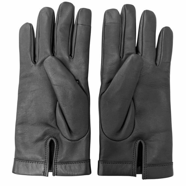 極美品□BERLUTI ベルルッティ 羊革 裏カシミヤ100％ カリグラフィ スクリット 手袋 ブラック 8 イタリア製 正規品 メンズ 定価122100円