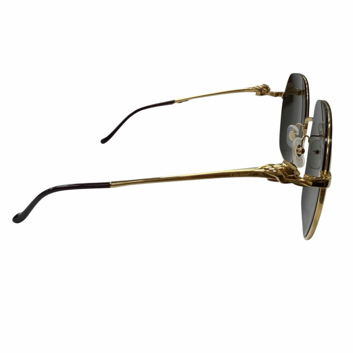 極美品□Cartier カルティエ CT0267S パンテール ドゥ カルティエ ミラーレンズ サングラス ゴールド 58□21 デモレンズ フランス製 箱付