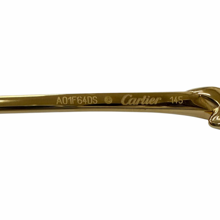 極美品□Cartier カルティエ CT0267S パンテール ドゥ カルティエ ミラーレンズ サングラス ゴールド 58□21 デモレンズ フランス製 箱付