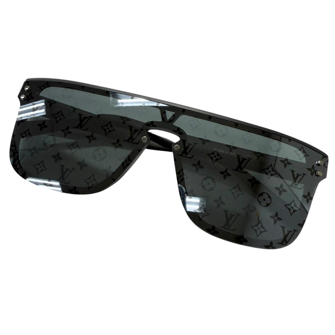 極美品□LOUIS VUITTON ルイヴィトン 2023年製 Z1082E サングラス・LVワイメア モノグラム ブラック 93L 145 デモレンズ イタリア製