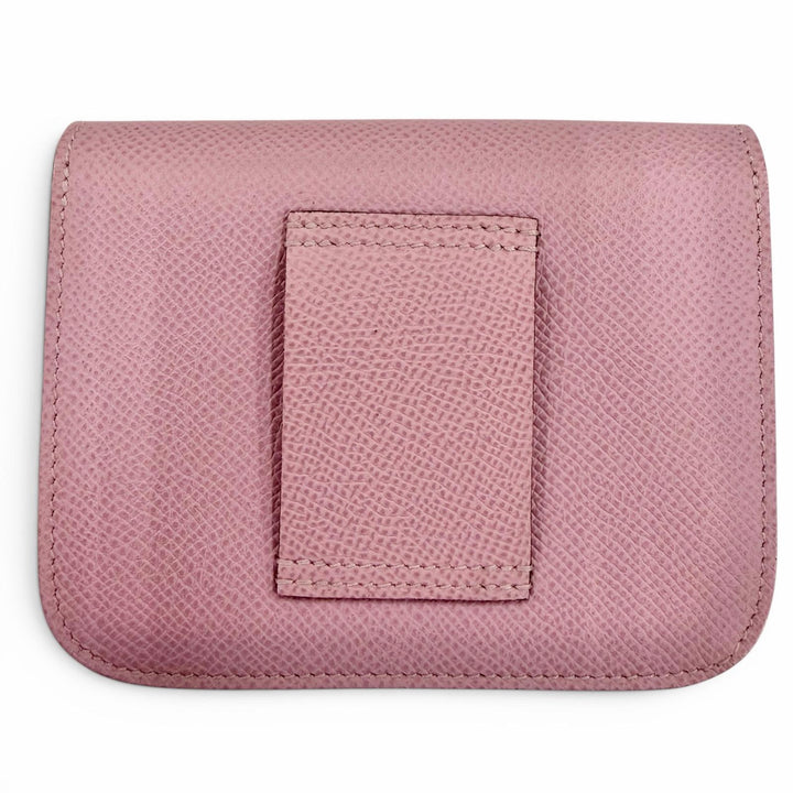 未使用品☆HERMES エルメス コンスタンススリム ヴォーエプソン モーヴシルベストル シルバー金具 コンパクトウォレット 財布 B刻印 仏製