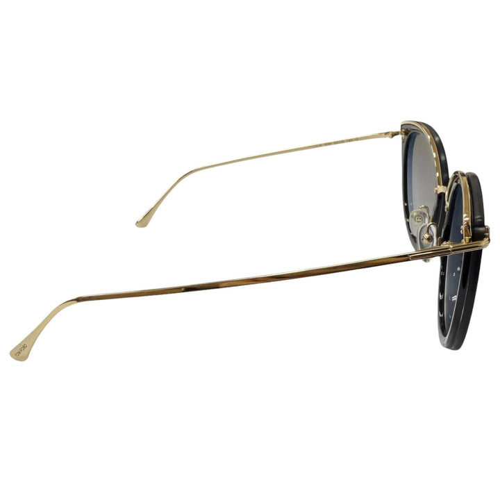 美品□TOM FORD トムフォード TF720-K キャッツアイ サングラス ブラック ゴールド ブルーレンズ 64□16-145 デモレンズ イタリア製