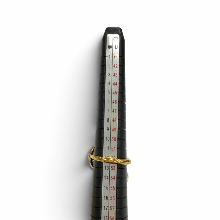 極美品▼FENDI フェンディ エフ イズ フェンディ ラインストーン リング 指輪 ゴールド S JP12号相当 イタリア製 レディース 箱付き