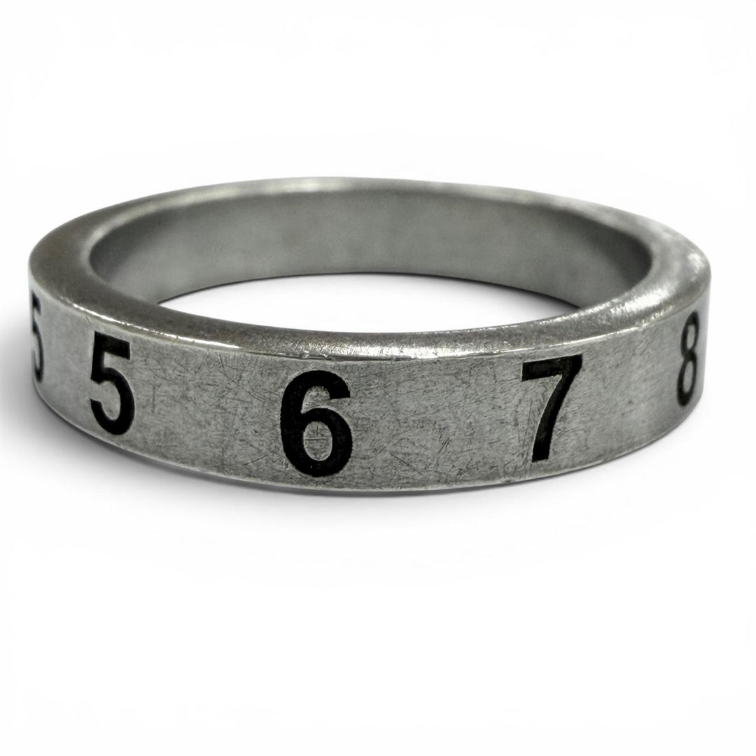 美品▼Maison Margiela 11 メゾンマルジェラ11 ナンバー ロゴ 925 リング 指輪 シルバー JP19.5号 伊製 重量5.3g メンズ アクセサリー