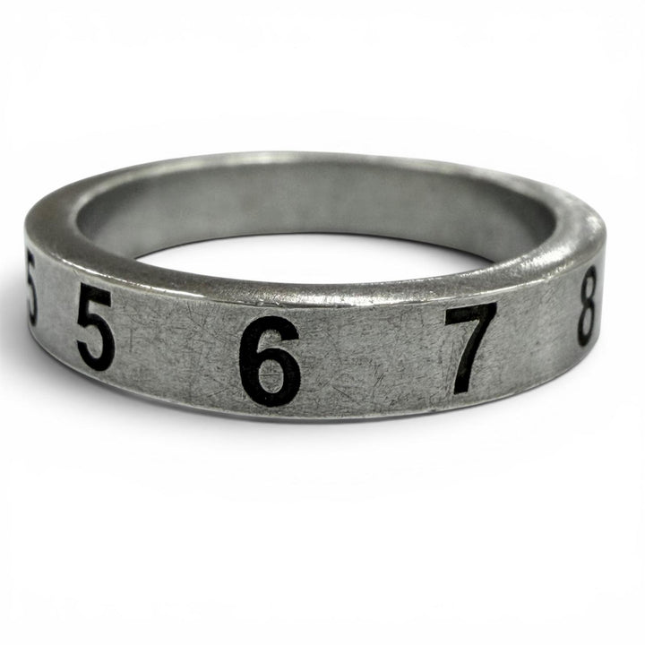 美品▼Maison Margiela 11 メゾンマルジェラ11 ナンバー ロゴ 925 リング 指輪 シルバー JP19.5号 伊製 重量5.3g メンズ アクセサリー