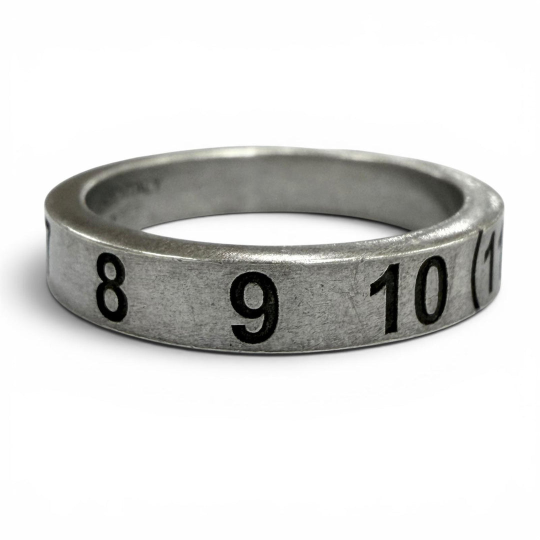 美品▼Maison Margiela 11 メゾンマルジェラ11 ナンバー ロゴ 925 リング 指輪 シルバー JP19.5号 伊製 重量5.3g メンズ アクセサリー
