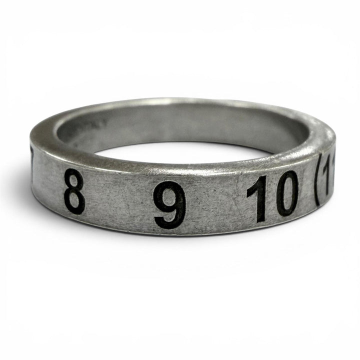 美品▼Maison Margiela 11 メゾンマルジェラ11 ナンバー ロゴ 925 リング 指輪 シルバー JP19.5号 伊製 重量5.3g メンズ アクセサリー