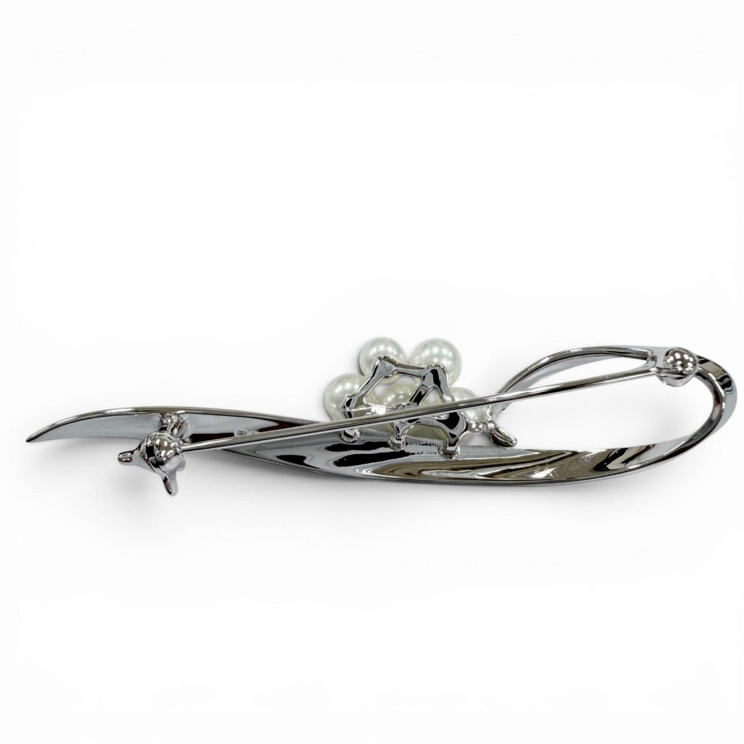 極美品☆MIKIMOTO ミキモト パール アコヤ真珠 ベビーパールブローチ アクセサリー シルバー レディース