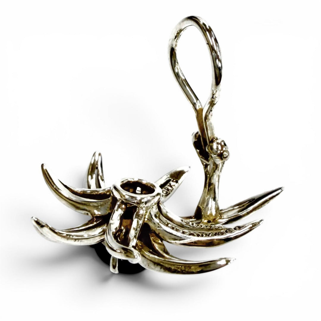 美品★TIFFANY&amp;Co. ティファニー AG925 オニキス ファイヤーワークス イヤリング アクセサリー シルバー ブラック 重量9.1g レディース