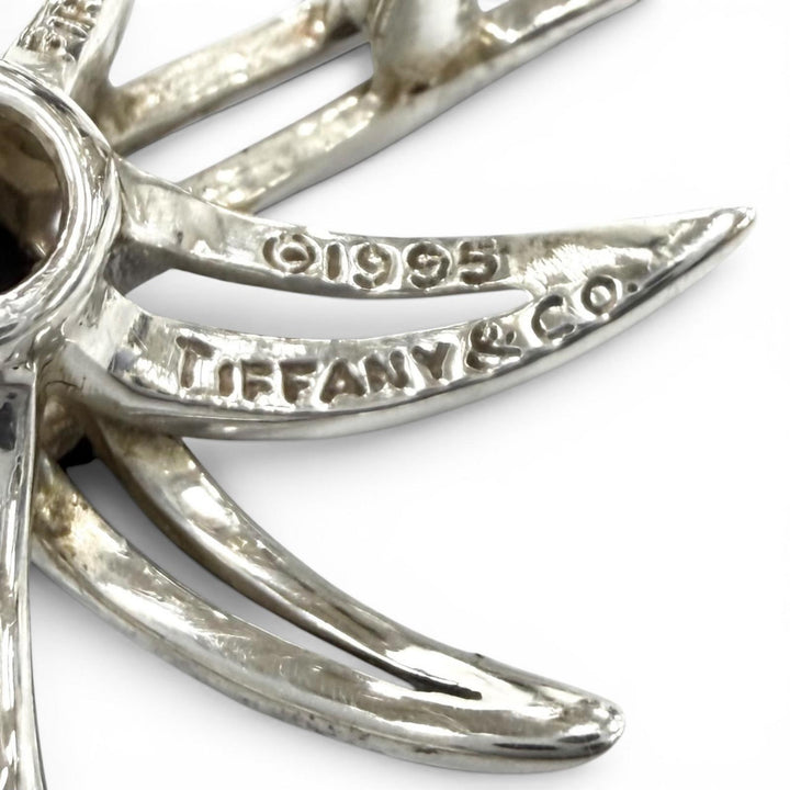 美品★TIFFANY&amp;Co. ティファニー AG925 オニキス ファイヤーワークス イヤリング アクセサリー シルバー ブラック 重量9.1g レディース