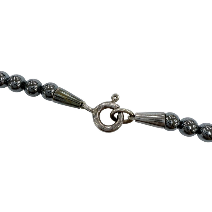 美品☆Georg Jensen ジョージジェンセン 925 ヘマタイト バードモチーフ ネックレス シルバー ブラック系 重量45.9g レディース