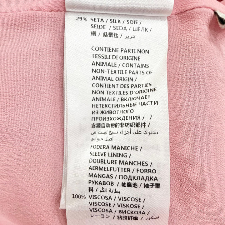美品△GUCCI グッチ 432405 ウール ミンクファー インターロッキングパールボタン フリルデザインコート ブラック パープル 38 正規品