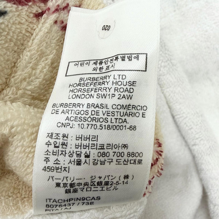 未使用品□BURBERRY バーバリー 8075437 ノバチェック柄 パイル地 ベルテッド ガウンコート ベージュ系 M イタリア製 正規品 メンズ