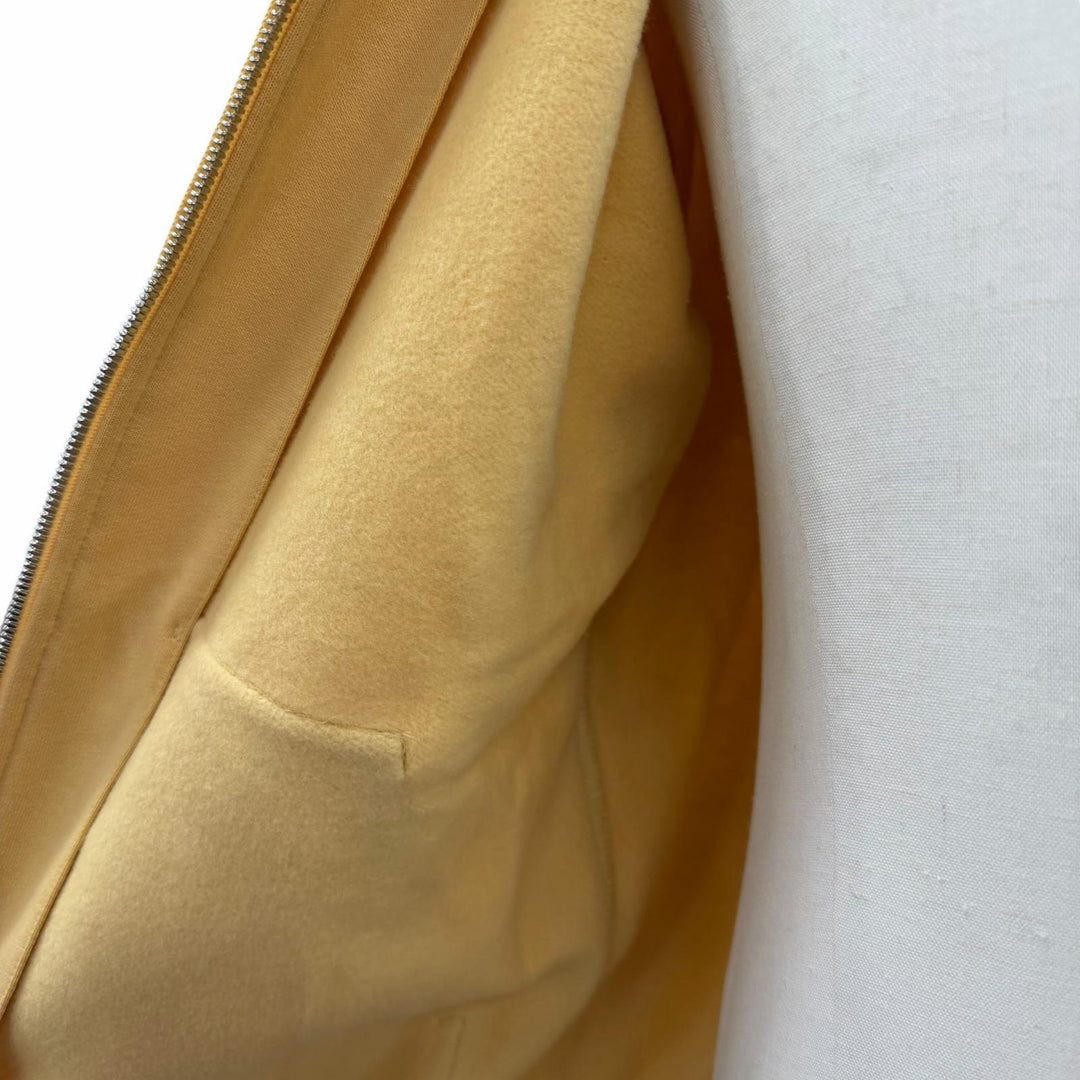 未使用品▼HERMES エルメス 24SS 41-5719 ランH コットン100% フーデッド ジップアップ パーカー イエロー M イタリア製 正規品 メンズ