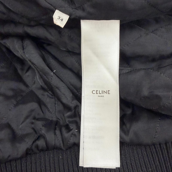 極美品▼CELINE セリーヌ 2EA48131O グレインドカーフスキン オーバーサイズ テディジャケット スタジャン ブラウン 34 正規品 メンズ