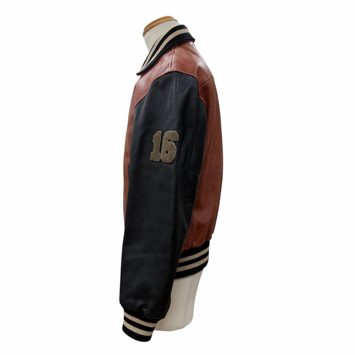 極美品▼CELINE セリーヌ 2EA48131O グレインドカーフスキン オーバーサイズ テディジャケット スタジャン ブラウン 34 正規品 メンズ