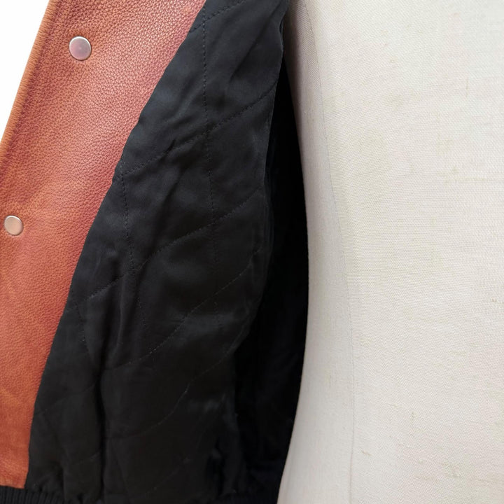 極美品▼CELINE セリーヌ 2EA48131O グレインドカーフスキン オーバーサイズ テディジャケット スタジャン ブラウン 34 正規品 メンズ