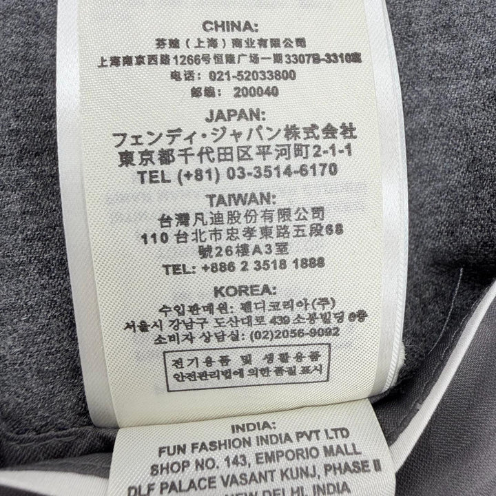 極美品◇FENDI フェンディ FJ7092AC2Q ウール100％ ダブルブレスト テーラードジャケット グレー 38 イタリア製 正規品 レディース