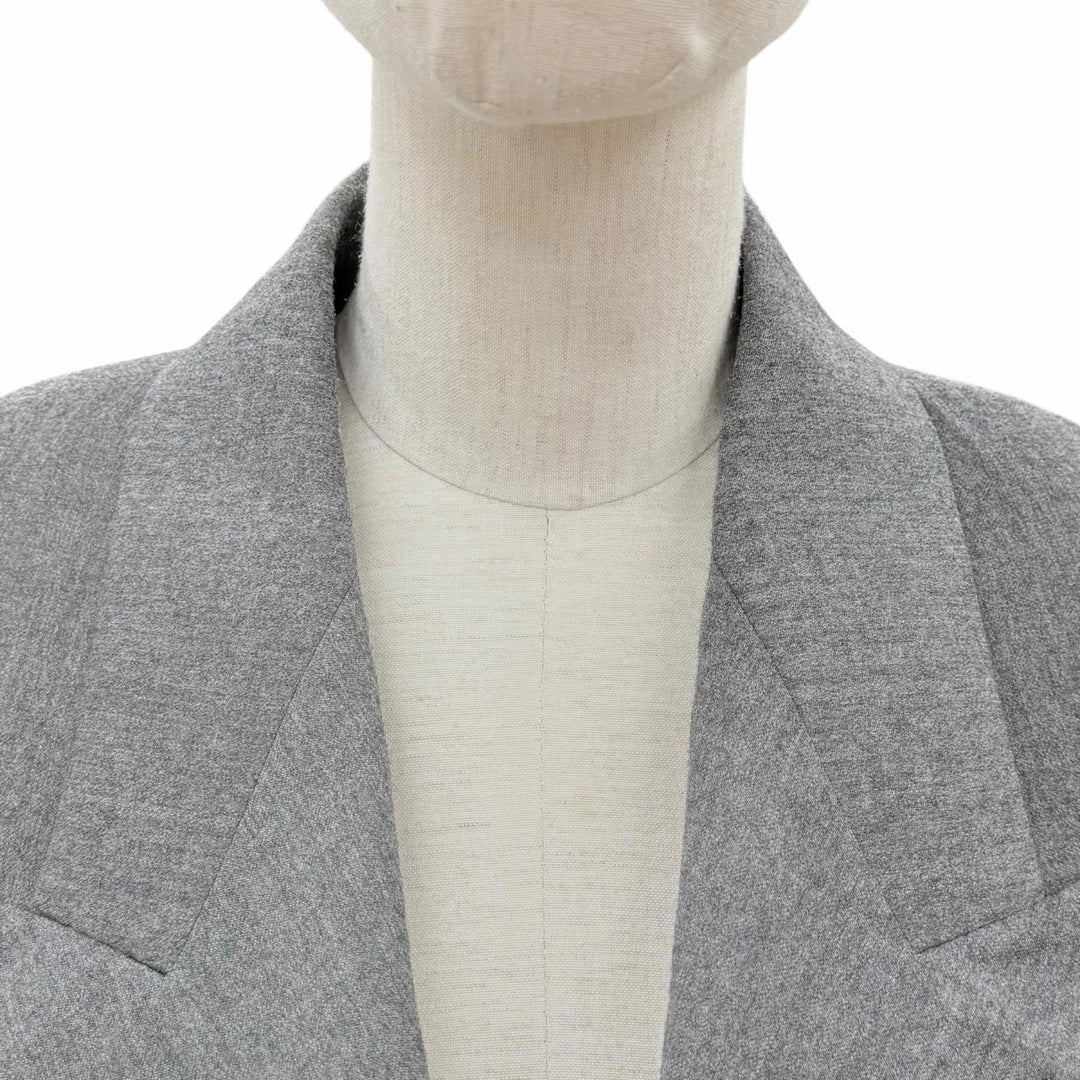 極美品◇FENDI フェンディ FJ7092AC2Q ウール100％ ダブルブレスト テーラードジャケット グレー 38 イタリア製 正規品 レディース