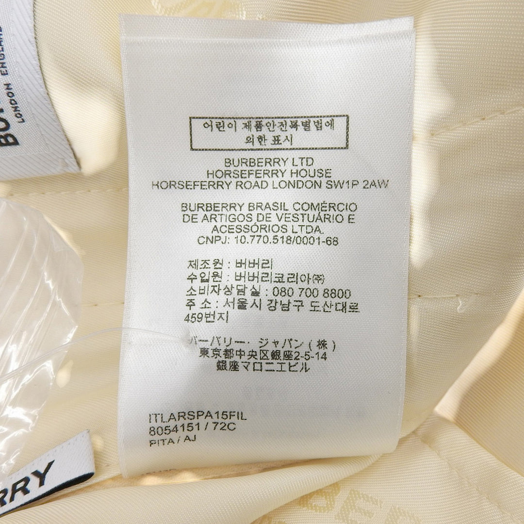 未使用品▲BURBERRY バーバリー 8054151 ウール100％ TBロゴ センタープレス ショートパンツ クリーム 34 イタリア製 正規品 レディース