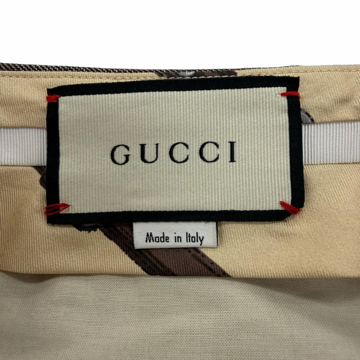極美品▼GUCCI グッチ 624380 ウール100% ストライプ柄 パンツ スラックス ブラウン系 48 イタリア製 正規品 メンズ ハンガー付き