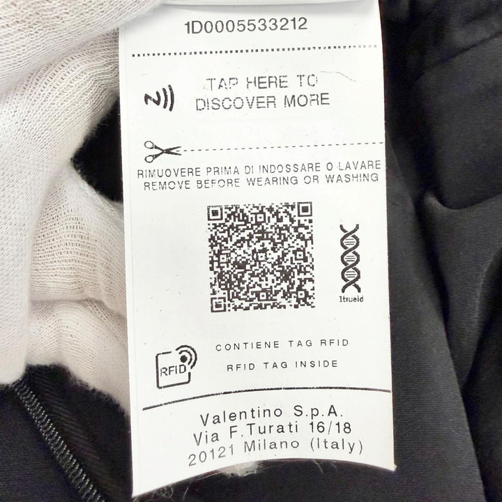 極美品△VALENTINO ヴァレンティノ 22SS 1B3VAZC6360 シルク混 リボン レース切替 ペンシルドレス ノースリーブ ワンピース 黒 36 正規品