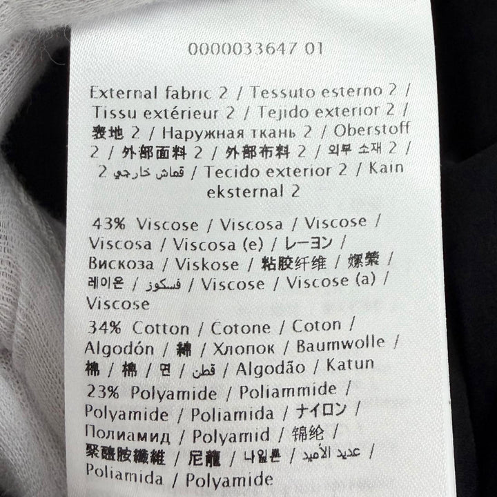 極美品△VALENTINO ヴァレンティノ 22SS 1B3VAZC6360 シルク混 リボン レース切替 ペンシルドレス ノースリーブ ワンピース 黒 36 正規品