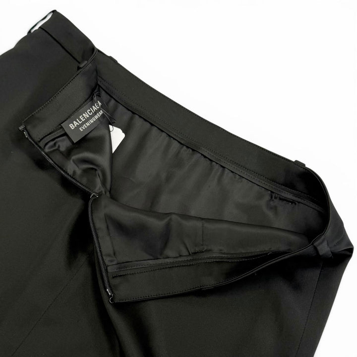 未使用品△BALENCIAGA バレンシアガ 24AW 808789 TRO56 EVENINGWEAR タイトスカート シンプル ブラック 34 イタリア製 正規品 レディース