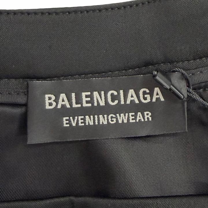 未使用品△BALENCIAGA バレンシアガ 24AW 808789 TRO56 EVENINGWEAR タイトスカート シンプル ブラック 34 イタリア製 正規品 レディース