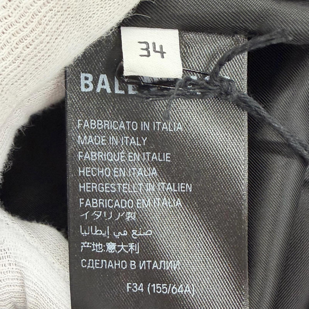 未使用品△BALENCIAGA バレンシアガ 24AW 808789 TRO56 EVENINGWEAR タイトスカート シンプル ブラック 34 イタリア製 正規品 レディース
