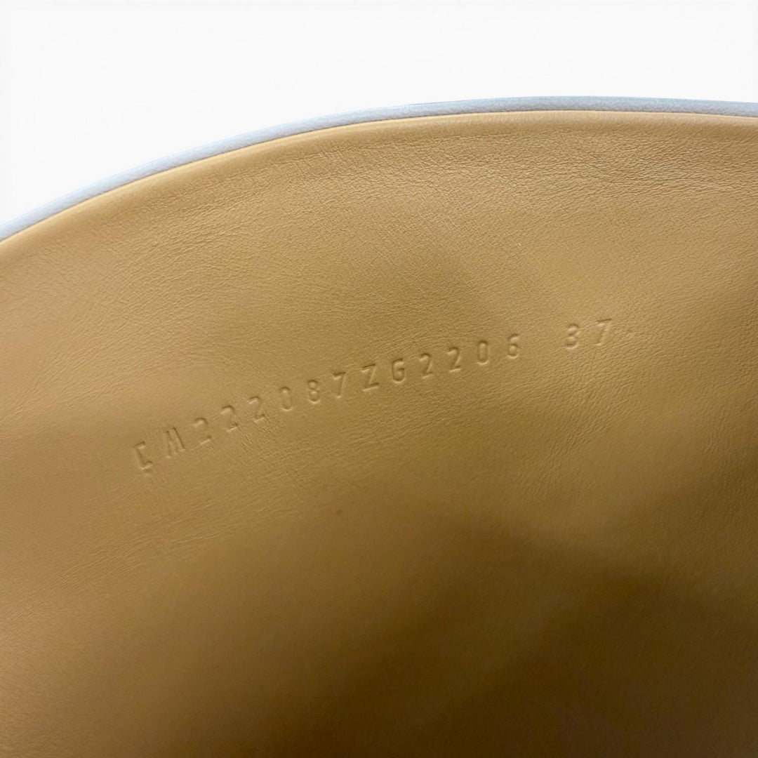 未使用品☆HERMES エルメス フォースティン シルバー金具 ケリーバックル レザー ロングブーツ ライトベージュ系 37 イタリア製 保存袋付