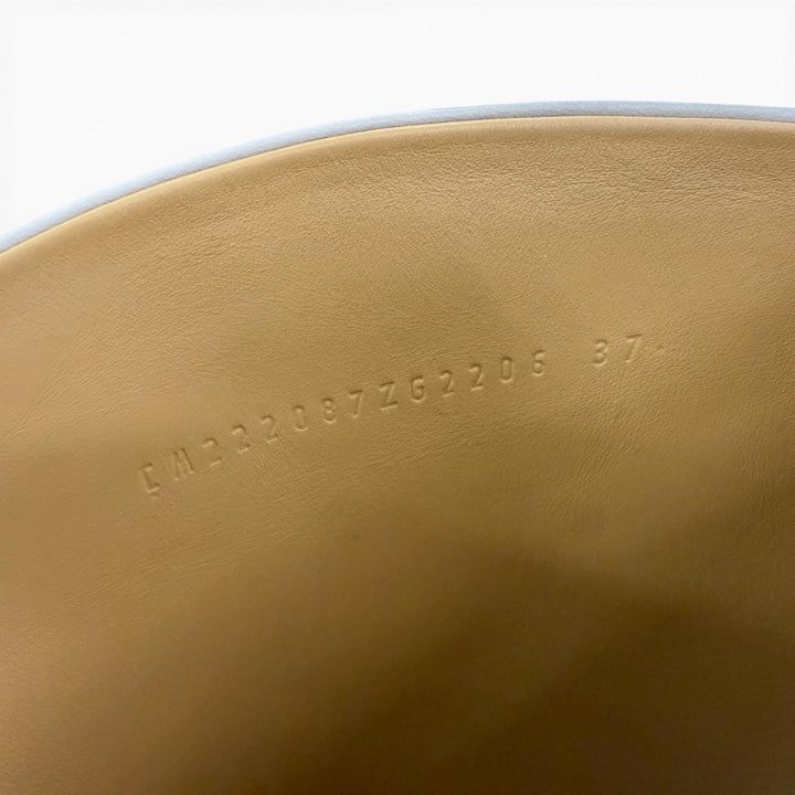 未使用品☆HERMES エルメス フォースティン シルバー金具 ケリーバックル レザー ロングブーツ ライトベージュ系 37 イタリア製 保存袋付