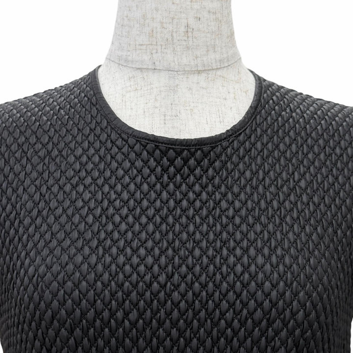 極美品△MONCLER モンクレール 2022年製 H20932G00003 バックジップ キルティング ノースリーブ ワンピース ブラック系 40 正規品