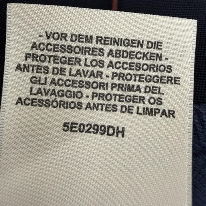 未使用品☆HERMES エルメス 25AW 5E0299DH ウール シルク ピークドラペル タキシード ジャケット ダークネイビー 40 正規品 レディース
