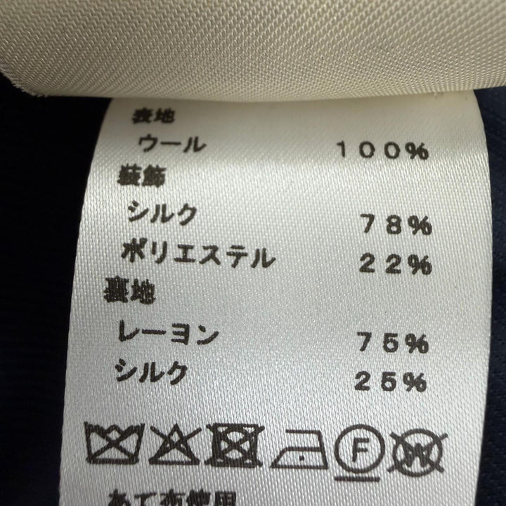 未使用品☆HERMES エルメス 25AW 5E0299DH ウール シルク ピークドラペル タキシード ジャケット ダークネイビー 40 正規品 レディース