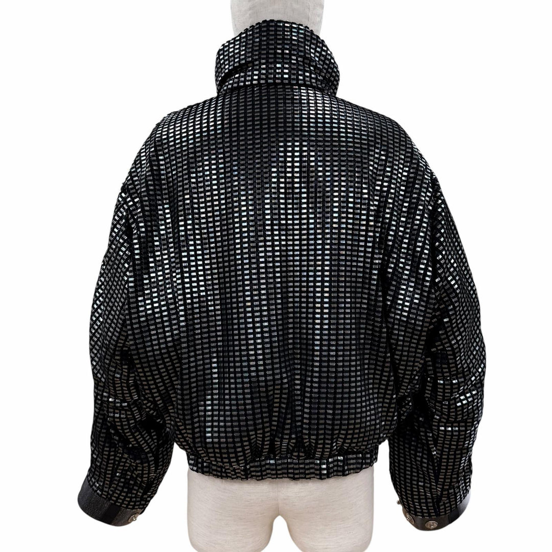 未使用品◇LOUIS VUITTON ルイヴィトン 23SS 1AAXI4 レザー モノグラム ジップアップ クロップド パファージャケット 34 伊製 正規品