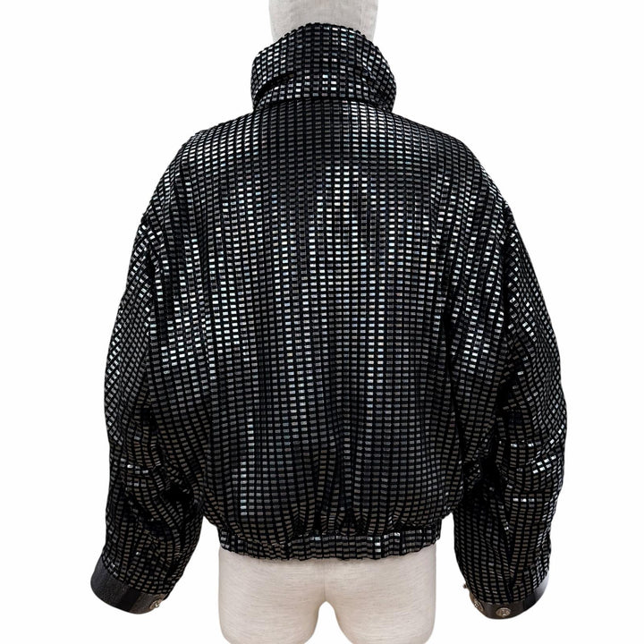 未使用品◇LOUIS VUITTON ルイヴィトン 23SS 1AAXI4 レザー モノグラム ジップアップ クロップド パファージャケット 34 伊製 正規品